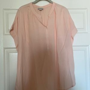 Jcrew Point Sur blush/pink short sleeve blouse